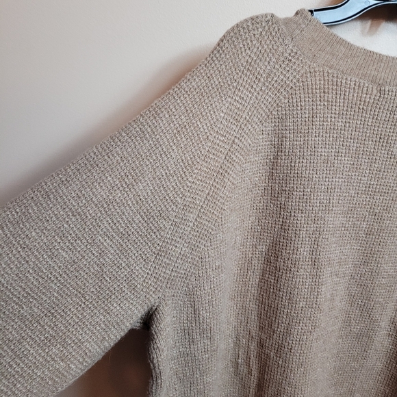 J. Crew Knit Tan Wool Blend Pullover Sweater Size L - Picture 7 of 9